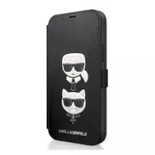 Maska na preklop Karl Lagerfeld Karl Flip za iPhone 12 Pro crna.