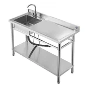 VEVOR Samostoječi pralni pomivalnik z enim koritom in pipo 1200x500x940 mm