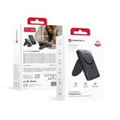 FORCELL Powerbank, združljiv z MagSafe, Forcell F-Energy MagStand F10K2 QC3.0 PD 5A 20W 10000 mAh, črn