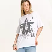 Cropp - Bela majica s printom Hannah Montana - white