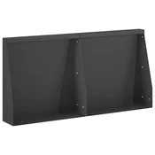 vidaXL Zadrževanje stene 2 kos 40 x 12 x 40 cm Jeklo Črna
