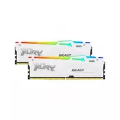 KINGSTON DIMM DDR5, 32GB (2x16), 5.200MHz, FURY Beast White RGB XMP (KF552C40BWAK2-32)