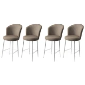 Hanah Home Set barskih stolica Alte, 4 komada, Bež-beli