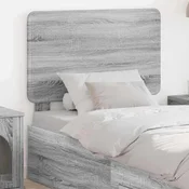 Vidaxl Vzglavje z vzglavjem Siva Sonoma 90 cm Konstruiran les