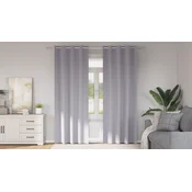 Zavjese za blackout s prstenovima 2 pcs Metalna Siva