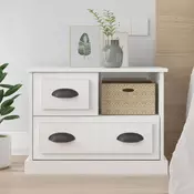 Vidaxl vidaXL Nočna omarica visok sijaj bela 60x39x45 cm