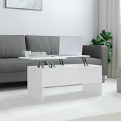 Stolic za kavu sjajni bijeli 102x50,5x46,5 cm konstruirano drvo