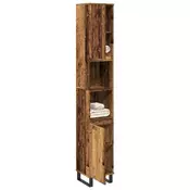 Vidaxl vidaXL Kopalniška omarica, starinski les, 30x30x190 cm