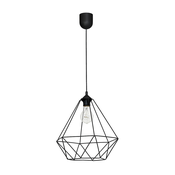 Viseca lampa BASKET 1xE27/60W/230V crna