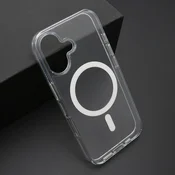Futrola COLOR FRAME MagSafe za iphone 16/ srebrna (providna)