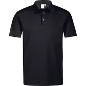 GREIFF Moška polo majica s kent ovratnikom, kratki rokav, črna
