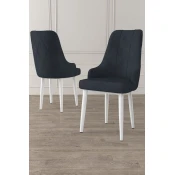 Hanah Home Set stolica Trex, 46x95x42 cm, 2 komada, Antracit-bela