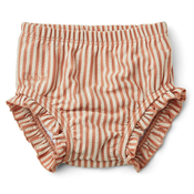 liewood® otroške kopalke mila baby seersucker stripe tuscany rose/sandy