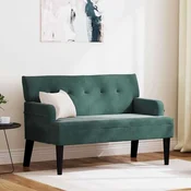 vidaXL Chesterfield klop Temno zelena 112 x 65.5 x 75 cm Žamet