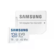 SAMSUNG EVO PLUS MicroSDXC 128GB class 10 + SD Adapter MB-MC128KA