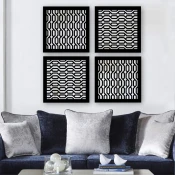 Wallity Set ogledala SYH788848468, Crni