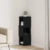 Kutni ormaric Crni hrast 25,5x25x80cm Konstruirano drvo