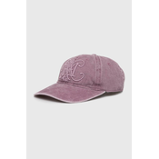 Bombažna bejzbolska kapa MAX&Co. vijolična barva, 2416571017200