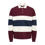 Only & Sons Majica ONSBENEDICT mornarska / rubin rdeča / off-bela