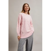 Marisse Womens Sweater Z-Sw-4517 L.Pink Mel