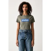 HUGO Blue osnovna kratka ženska majica bombažna Classic Tee_B