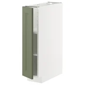 METOD Podni element s policama, bela/Axstad sivozelena, 20x60 cm
