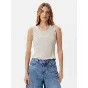 Tommy Jeans Top DW0DW21369 Bež Slim Fit