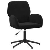 vidaXL vidaXL vrtljiva pisarniška stol 54 x 55 x 90 cm Črna Žamet, (5000302327)