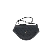 GUESS Torba za čez ramo Guess Sac a Rabat Coleen Monogramme Coal Logo II črna