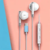 Žične slušalke SMS-CJ22 USB C - Bela