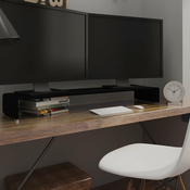 vidaXL Stalak za TV /Monitor Staklo crna boja 120x30x13 cm