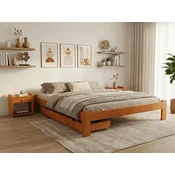 Ljubki dom Postelja ADA 140 x 200 cm jelša Posteljno dno: Lamelno posteljno dno, Vzmetnica: Vzmetnica Coco Maxi 19 cm