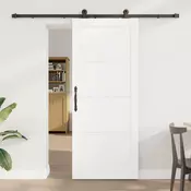 vidaXL Drsna vrata ORKDAL Bela 83 x 202 cm Trdna borovina
