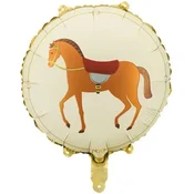 Folijski balon Happy Birthday s konji 45 cm