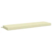 Vidaxl Blazina za klop SOEST 100% poliester Krem 140 x 40 x 8 cm