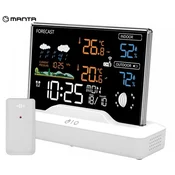 MANTA vremenska stanica Windy, DCF, sat budilica, vanjski senzor, bijela MTO100W - 05150072