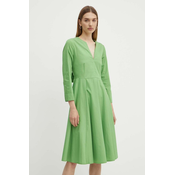 Pamucna haljina MAX&Co. boja: zelena, mini, širi se prema dolje, 2416221154200
