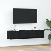 TV ormarici 2 kom crni hrast 60x31x25,5 cm konstruiranog drva