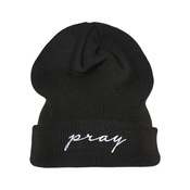 Pray Embroidery Beanie Black/White