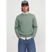 JACK & JONES Pulover JORNorrebro večbarvno zelena