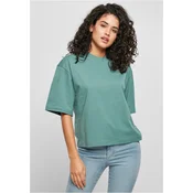 Womens Organic Oversized T-Shirt with White Leaf