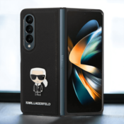 Karl Lagerfeld Karl Lagerfeld ovitek Iconic Metal za telefon Samsung Z Fold 4 (KLHCZFD4IKMSBK) - Črna