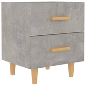 MAISON CHIC Nočna omarica - Nočna miza betonsko siva 40x35x47,5 cm, (21690104)