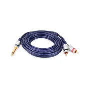 shumee Jack kabel 6.3 mono vtič - 2x RCA činč vtič vitalco Jack kabel 6.3 mono vtič - 2x RCA činč vtič vitalco 5,0 m (MK80)
