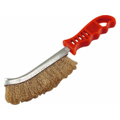 Extol Craft Jeklena krtača medeninasto, plastike ročaj, 240mm