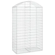 Gabionska košara s lukom 100x50x160/180 cm pocincano željezo
