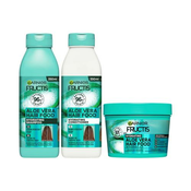 Garnier Fructis Hair Food Aloe Vera Hydrating Shampoo set: šampon 350 ml + balzam za lase 350 ml + maska za lase 400 ml za ženske