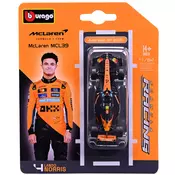 Bburago: McLaren MCL39 Norris F1 (2025) trkaci automobil, metalni model u mjerilu 1:64 (Lando Norris #4)