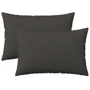 vidaXL Prevleka za blazino 2 kos HEERLEN Temno siva 40 x 60 cm Blago