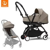 stokke yoyo3 otroški voziček 2v1 newborn shell 0+ taupe (black frame)